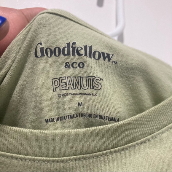 Goodfellow & co x Peanuts Graphic Men's Green T-Shirt - Picture 4 of 5